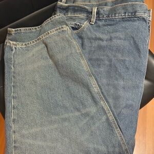 Old Navy Women's wide leg to taper ankle Jeans - Classic Blue